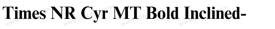 Times NR Cyr MT Bold Inclined字体转换